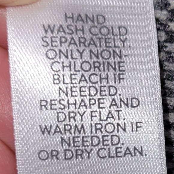 NWT J. Jill Wearever Windowpane Sweater Jacket Gray W/White Knit Women's Size S - Picture 13 of 14